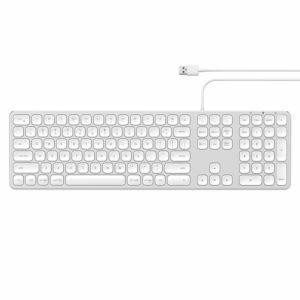 USB klávesnice pro Mac - Satechi, Aluminum Wired Keyboard Silver