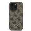 Kryt GUESS Metal logo pro Apple iPhone 16 Pro Max - šňůrka / řetízek - umělá kůže - hnědý - Image 3